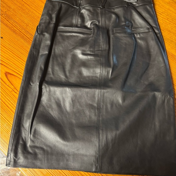 Veronica Beard Black Leather Pencil Skirt Knee-Length *NWT - Picture 2 of 3